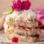 Snowball Cake with Raspberry and Coconut