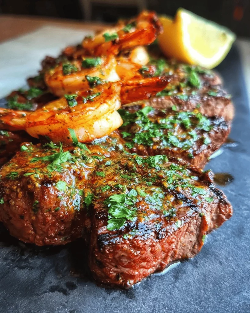 Garlic Herb Butter Basted Surf and Turf