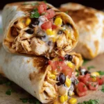 Air Fryer Southwest Chicken Burritos