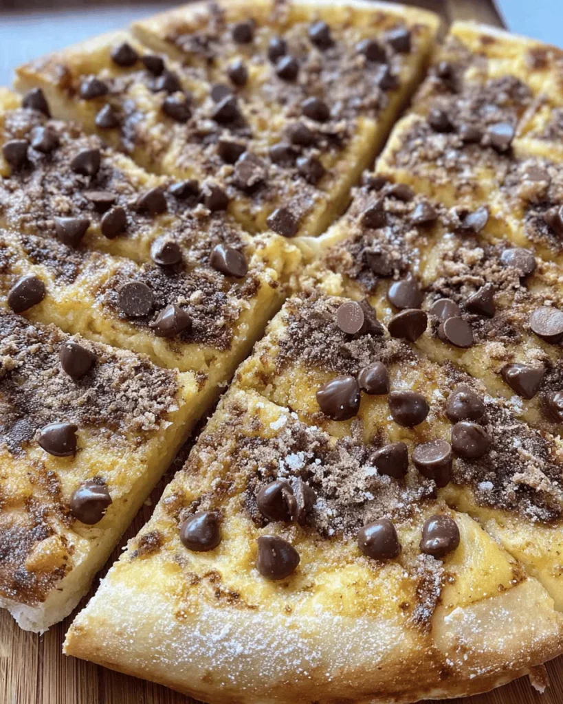 Chocolate Chip Dessert Pizza