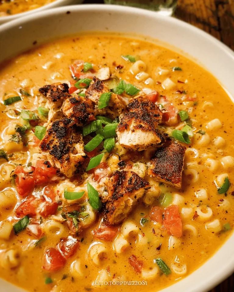 Creamy Cajun Chicken Pasta Soup