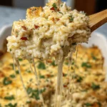 Garlic Parmesan Chicken Rice Casserole