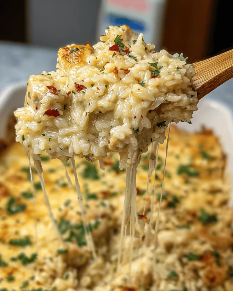 Garlic Parmesan Chicken Rice Casserole