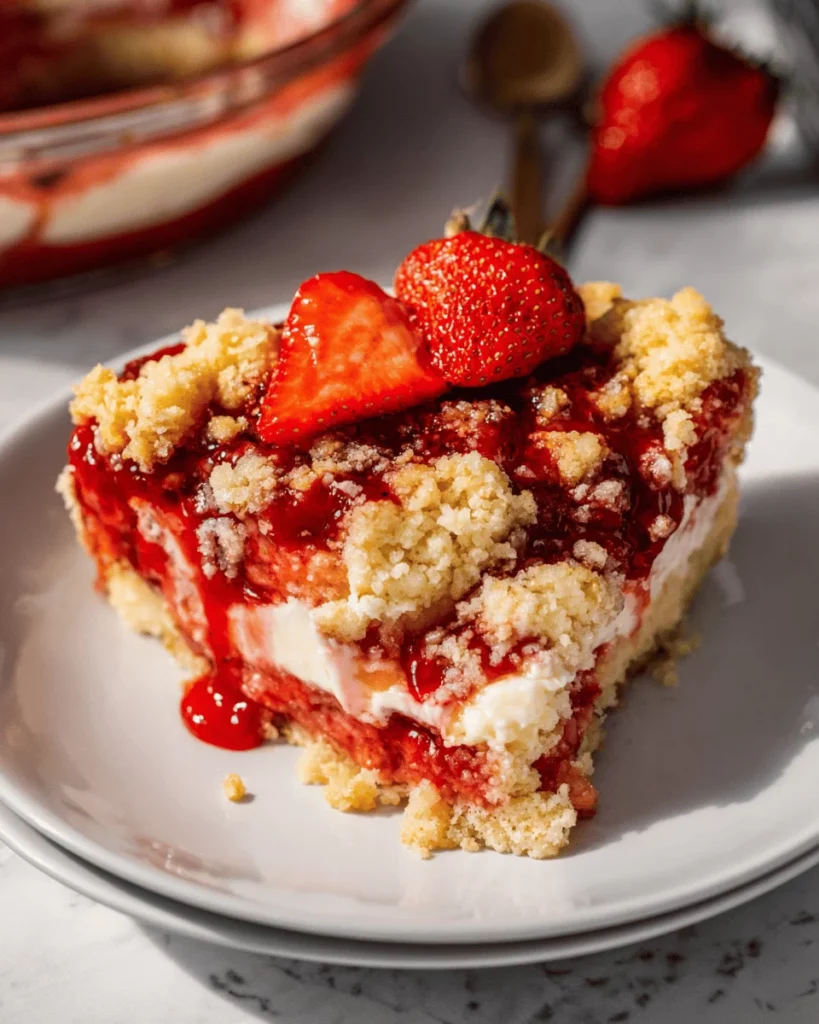 Strawberry Cheesecake Dump Cake