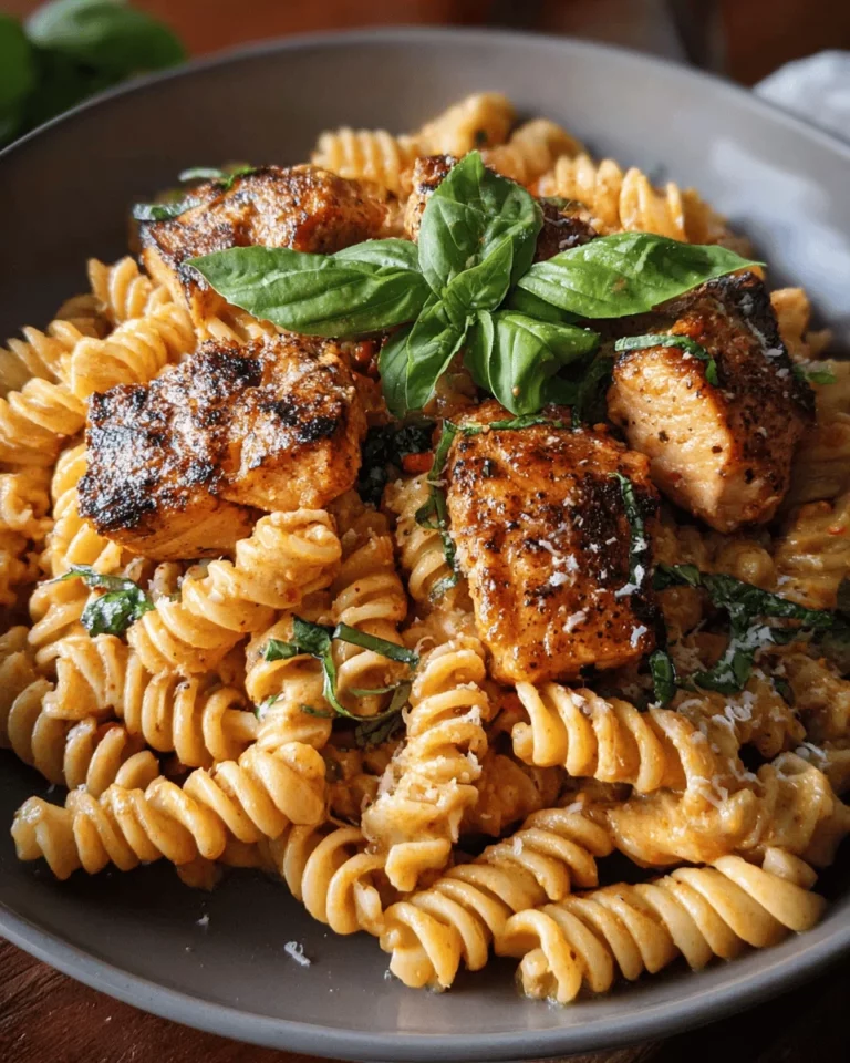 Tomato Basil Salmon Pasta