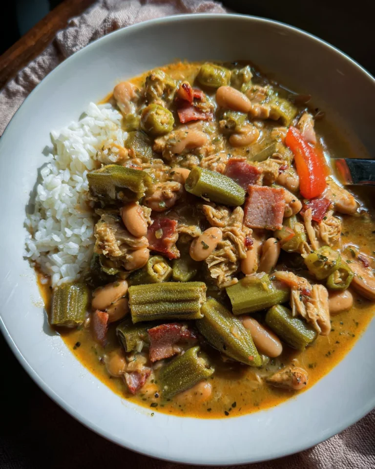 Crockpot Speckled Butter Beans and Okra Stew