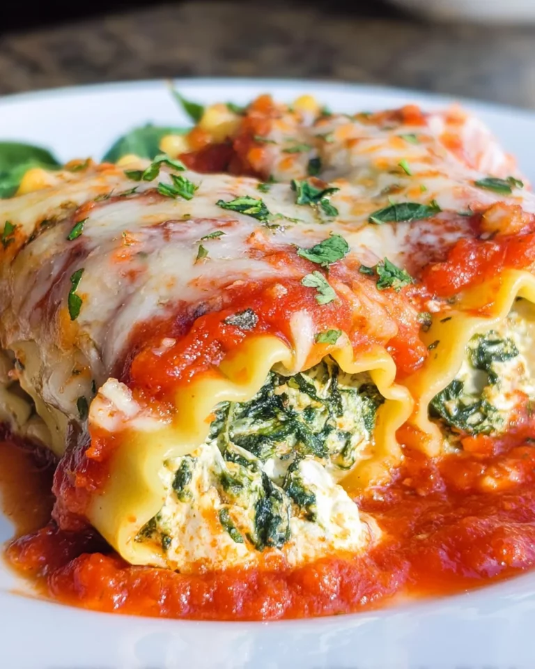 Spinach Lasagna Roll Ups