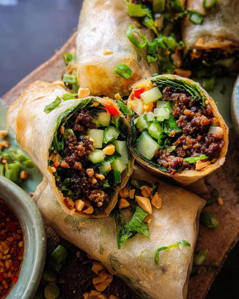 20 Minute Thai Basil Beef Rolls