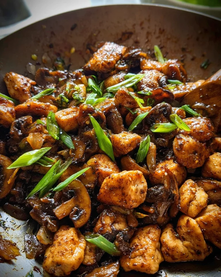 Black Pepper Mushroom Chicken Stir Fry