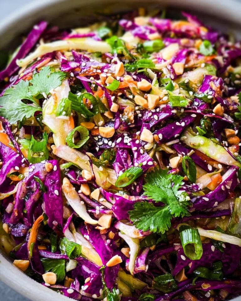 Easy Crunchy Asian Slaw (w/ BEST Asian Dressing!)