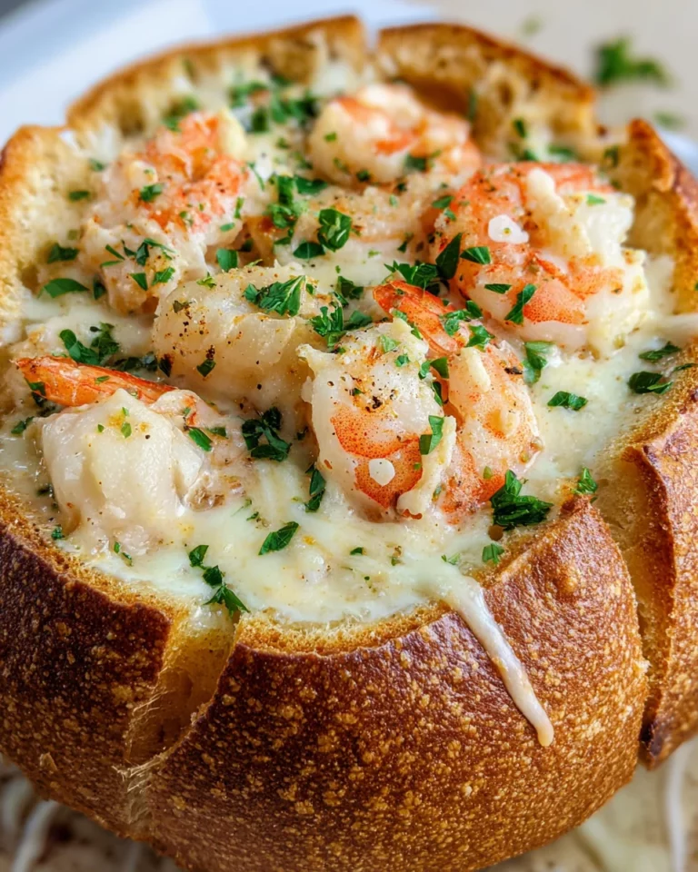 Stuffed Seafood Bread Bowl