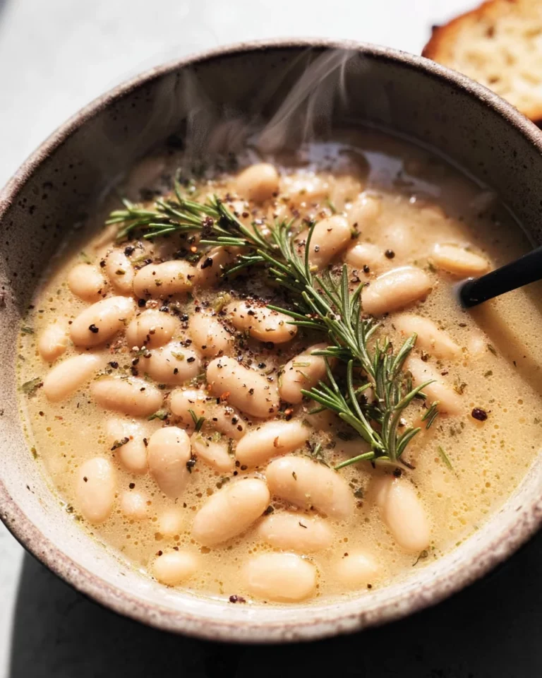 Easy Rosemary Garlic White Bean Soup
