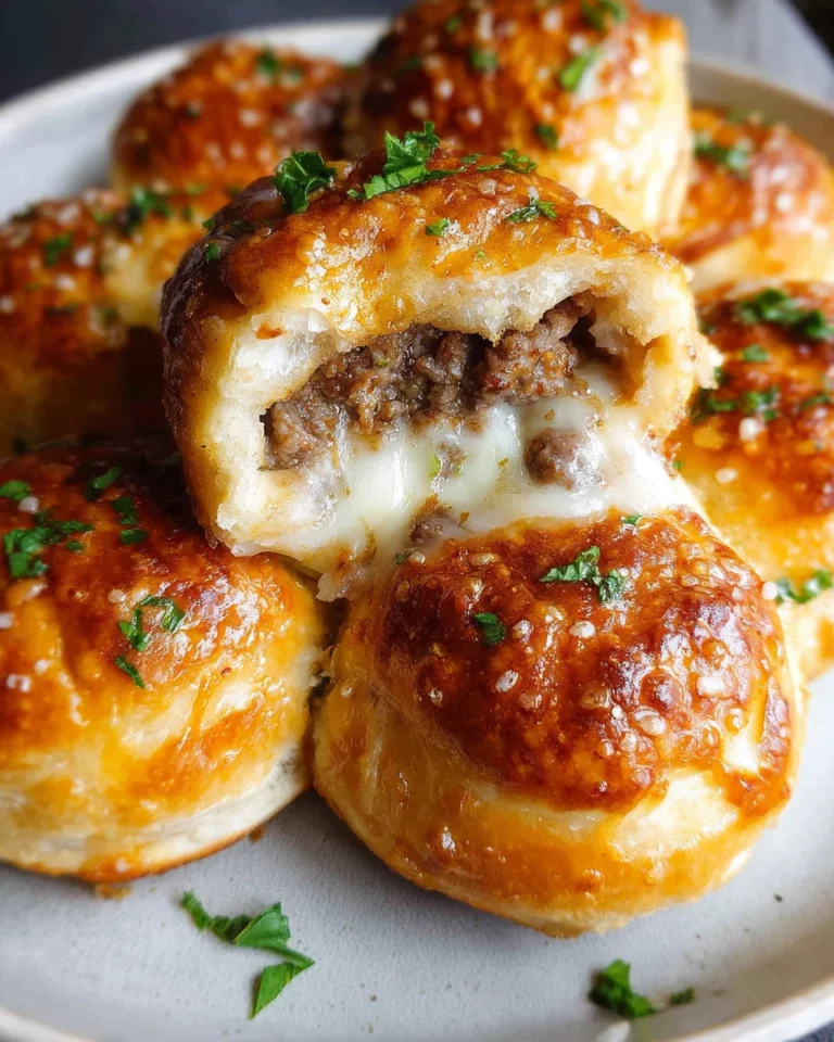 Garlic Parmesan Cheeseburger Bombs Recipe