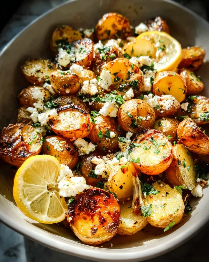 Greek Roast Potatoes With Lemon And Feta