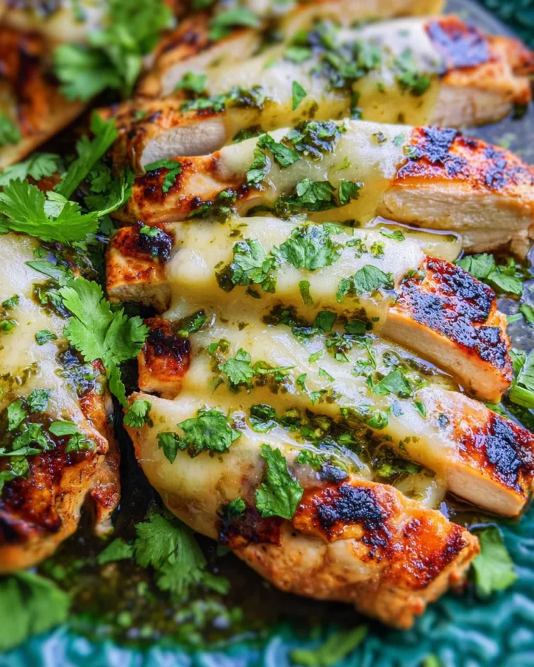 Grilled Salsa Verde Chicken with Pepper Jack