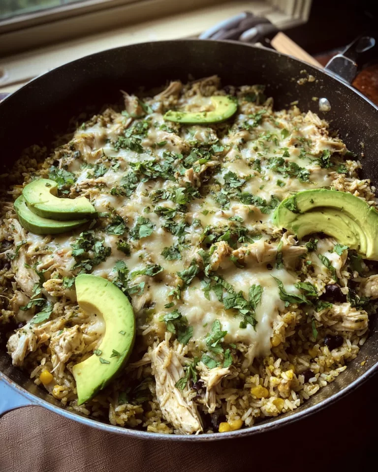 Salsa Verde Chicken & Rice Skillet