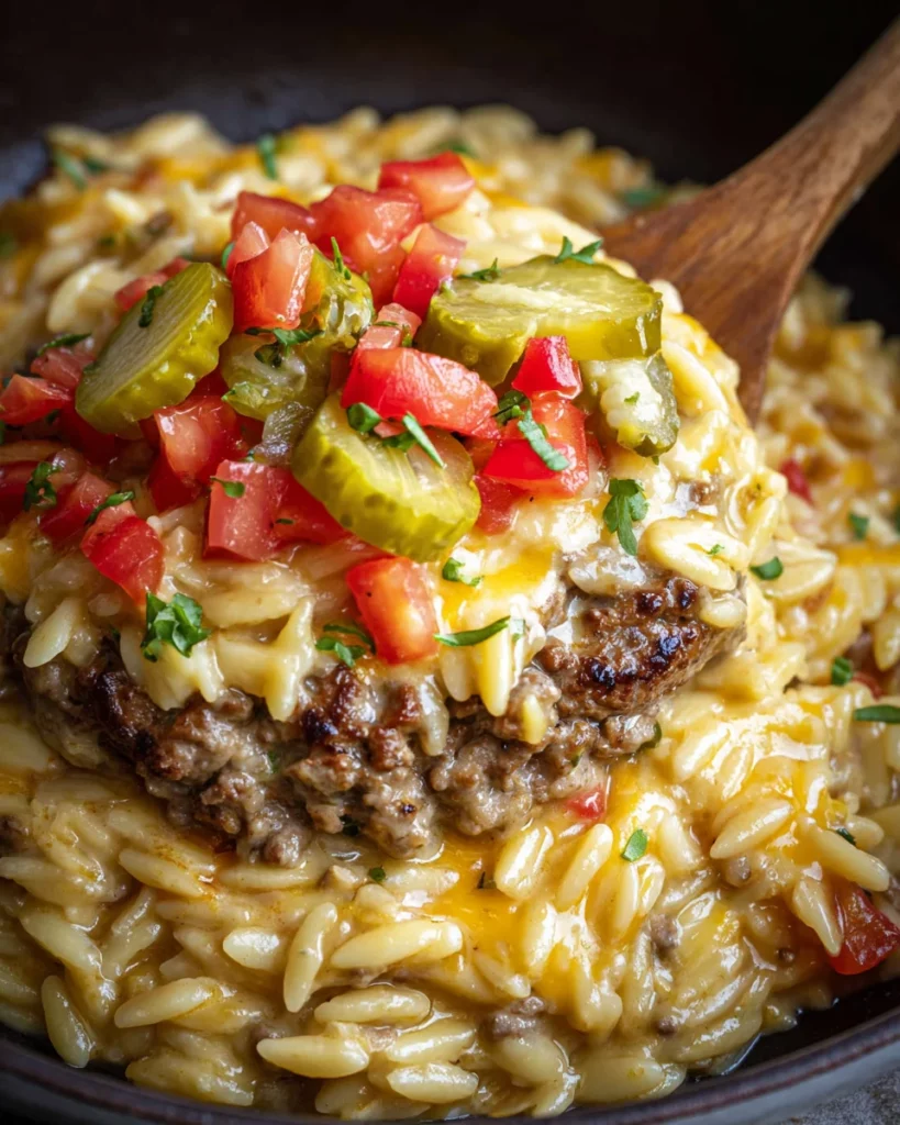 Cheeseburger Orzo