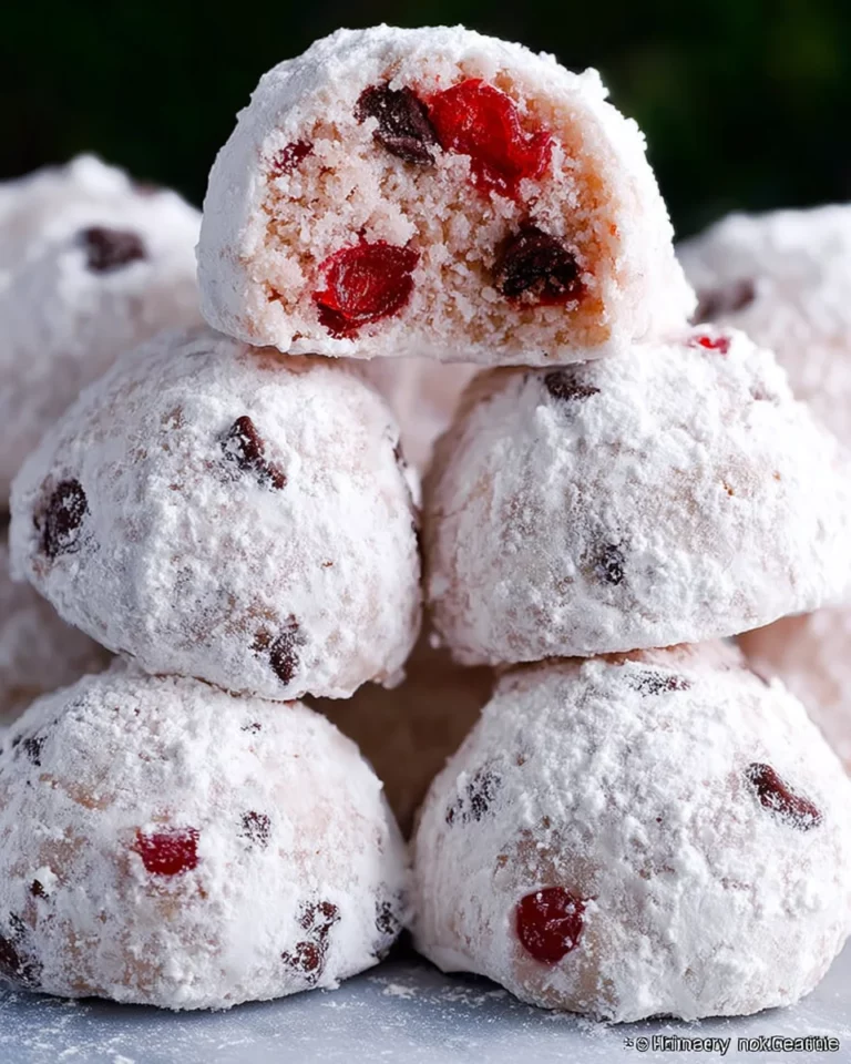 Cherry Snowball Cookies