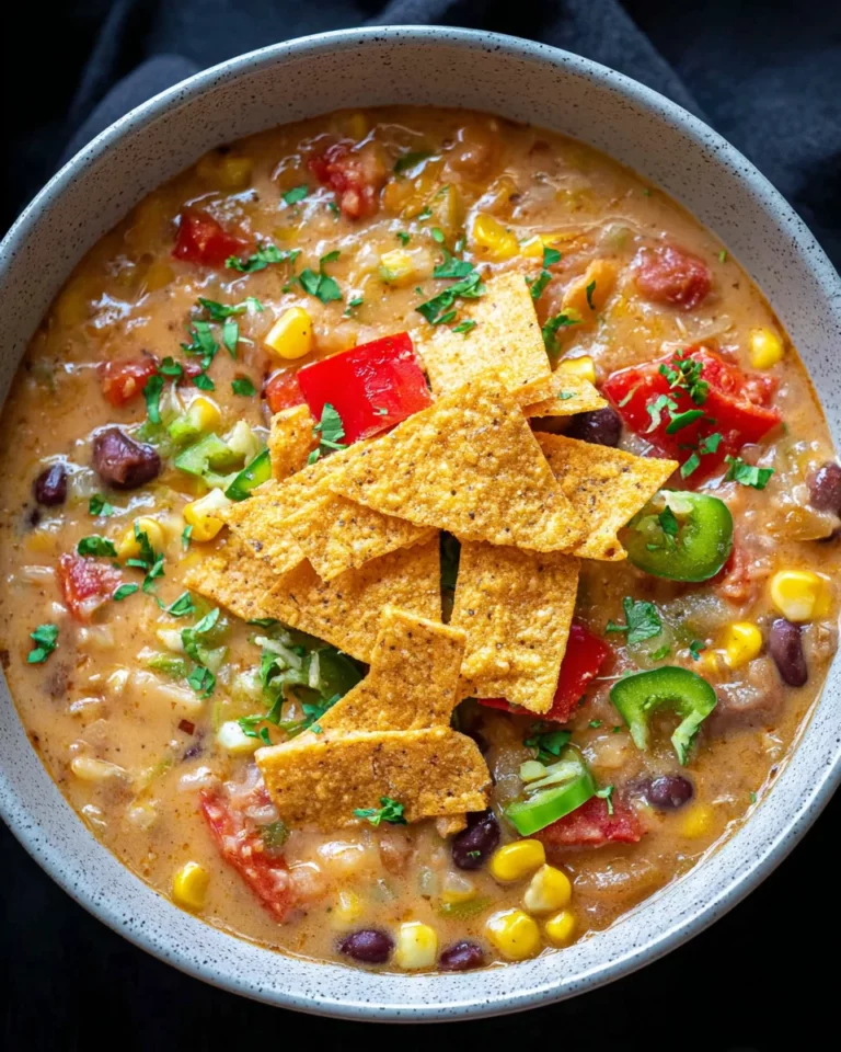 Crockpot Vegetarian Tortilla Soup
