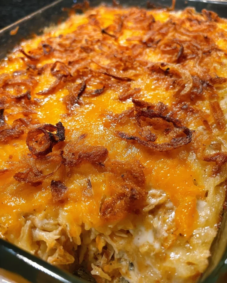 French Onion Chicken Hashbrown Casserole