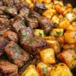 Garlic Butter Steak Bites & Potatoes