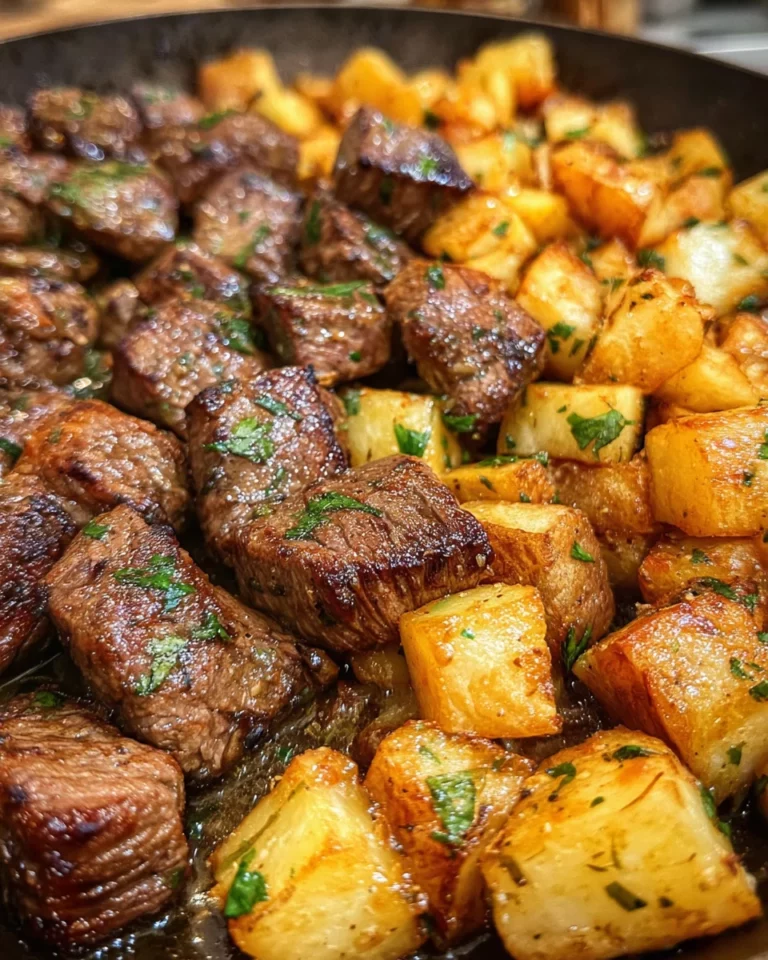 Garlic Butter Steak Bites & Potatoes
