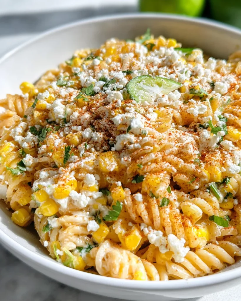 Healthy Mexican Street Corn Pasta Salad