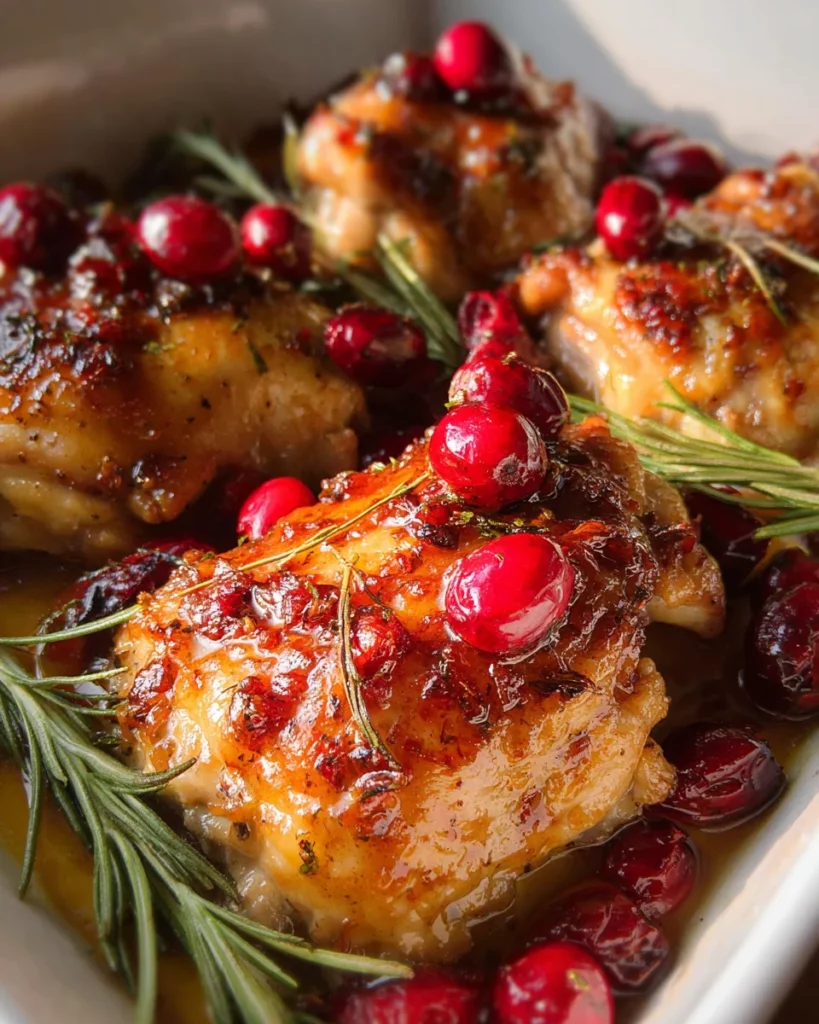 One-Pan Cranberry Rosemary Chicken