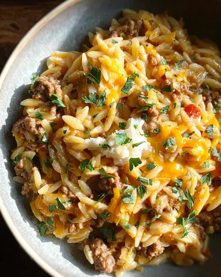 One-Pot Cheeseburger Orzo