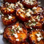 Roasted Sweet Potato Rounds with Honey & Feta
