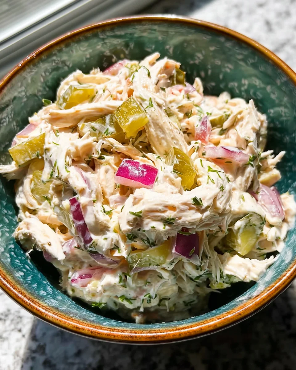 Savory Dill Pickle Chicken Salad