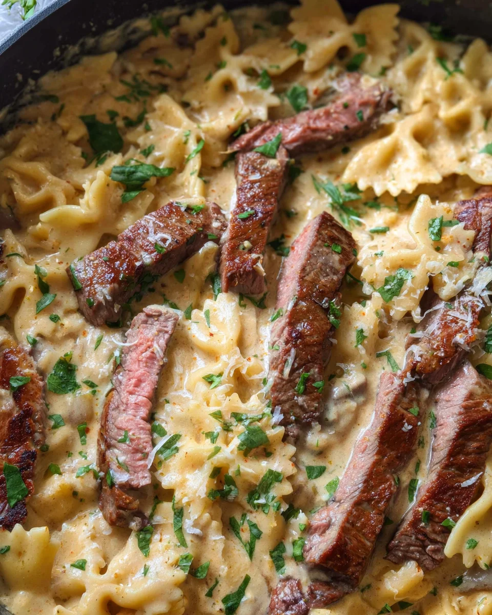 Steak Pasta Alfredo